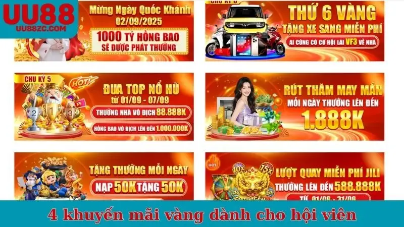 4 khuyến mãi vàng dành cho hội viên